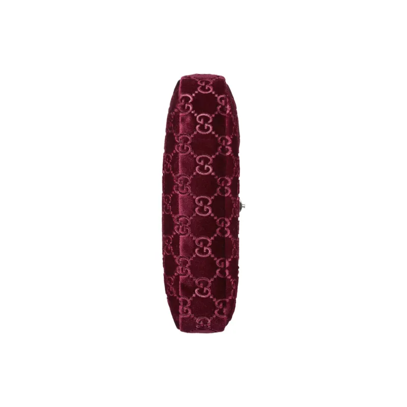 GUCCI Jackie 1961 Velvet Handbag, Shoulder Bag Women's Burgundy-7