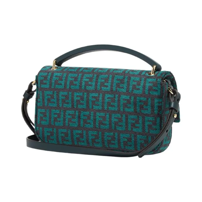 FENDI Baguette Viscose Blended Cotton One Shoulder Crossbody Cell Phone Pouch Women's Multicolor-1
