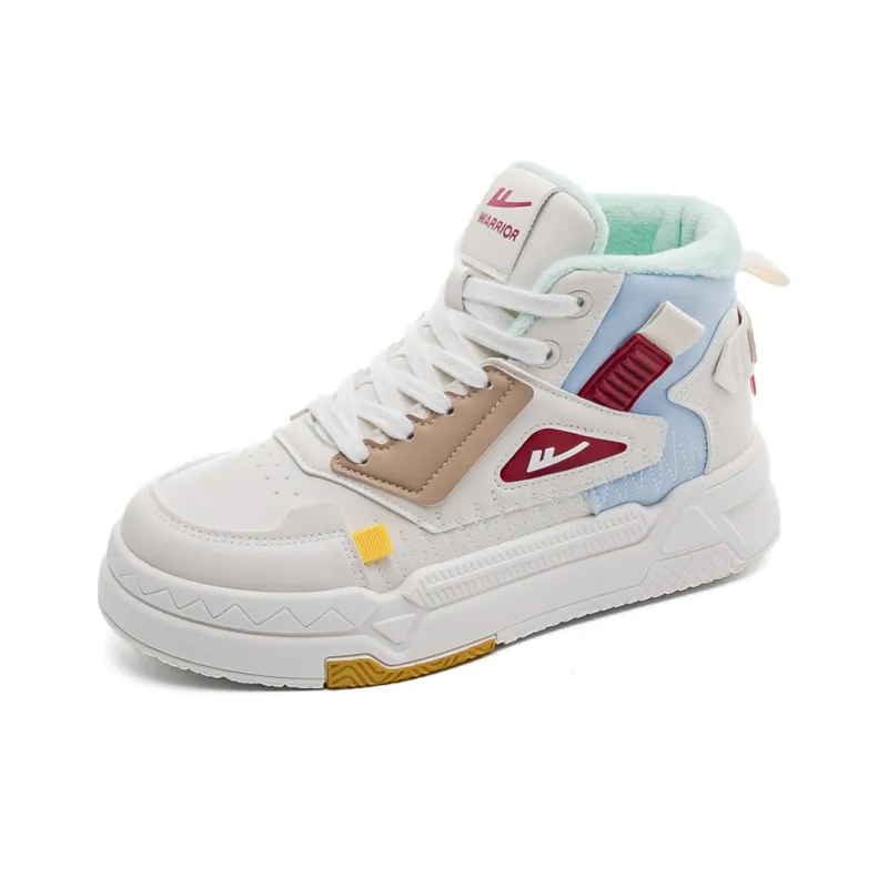 WARRIOR Wing Series Skateboard Shoes Unisex High Top Blue/Red-1
