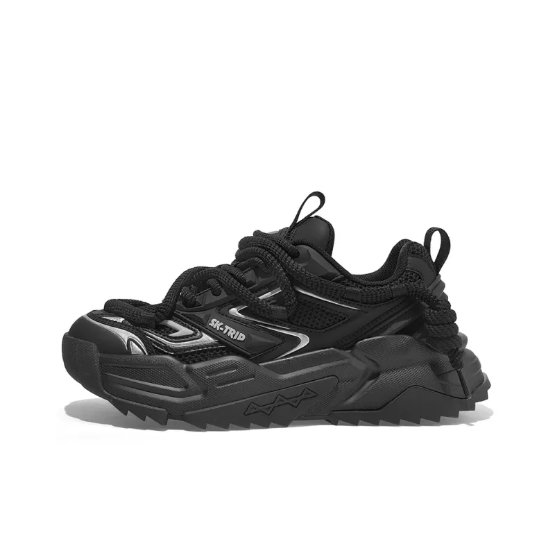 SK.TRIP Wear-Resistant Height Increasing Low-Top Chunky Sneakers Unisex-0