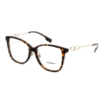 Burberry Plastic Square Eyeglass Frames Women's Tortoiseshell