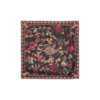 Aspinal Of London Harlequin Rose Silk Scarf