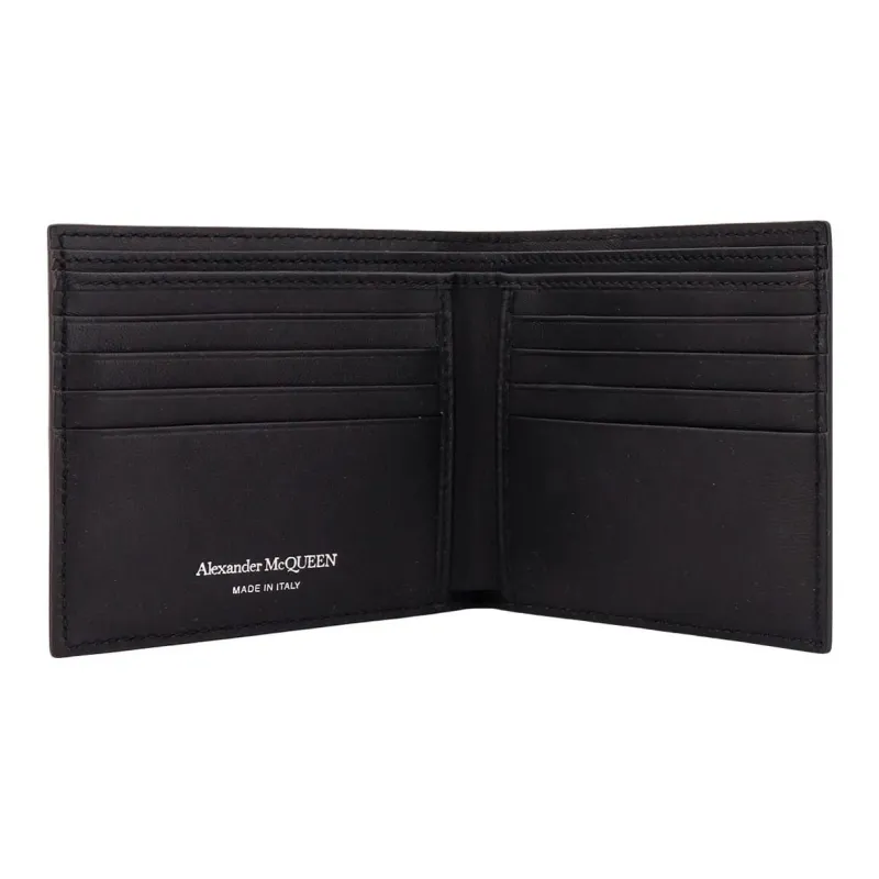 Alexander McQueen Leather Wallet Men's Black-2