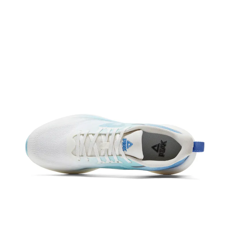 PEAK Taichi Windrunner Running Shoes Men Low Top Beige White Moon Blue-3