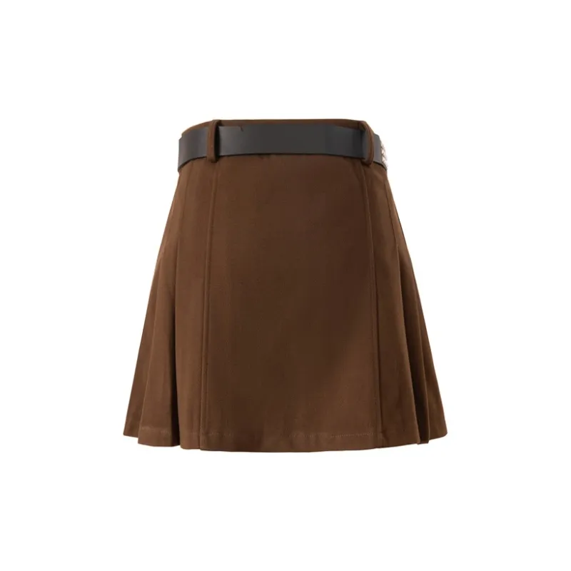 Unifree Casual Short Skirts Women's Dark Coffee-1