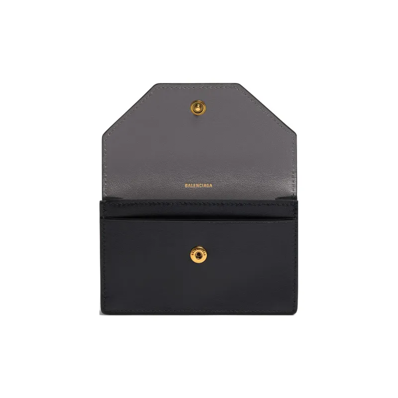 Balenciaga Envelope Flap Card Holder Black-1