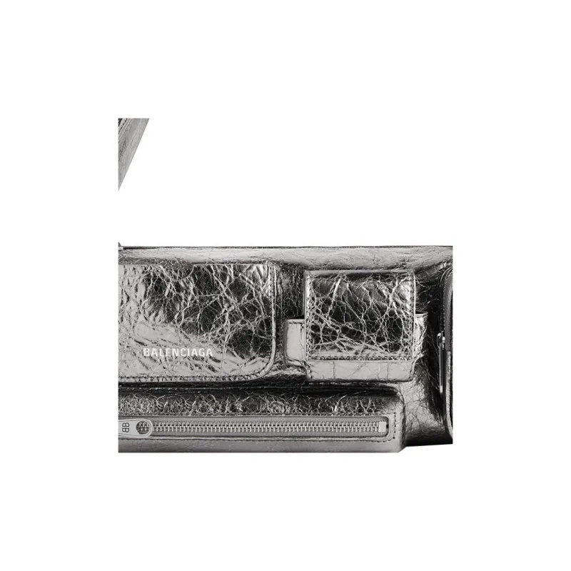 Balenciaga Women'ss Superbusy Xs Sling Bag Silver-4