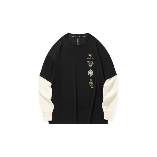 QIAODAN Dry Sweatshirts Men Black Cream White