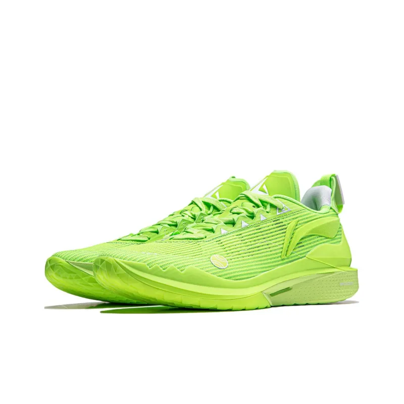 LINING JB2 Basketball Shoes Men Low Top Fluorescent Vanilla Green-2