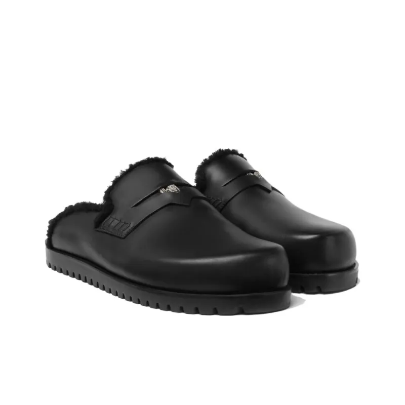 VERSACE Medusa Leather Mules-2