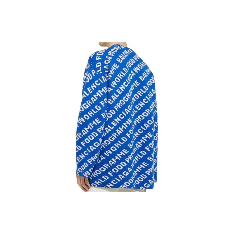 Balenciaga Sweater Loose Fit Men's Blue-1