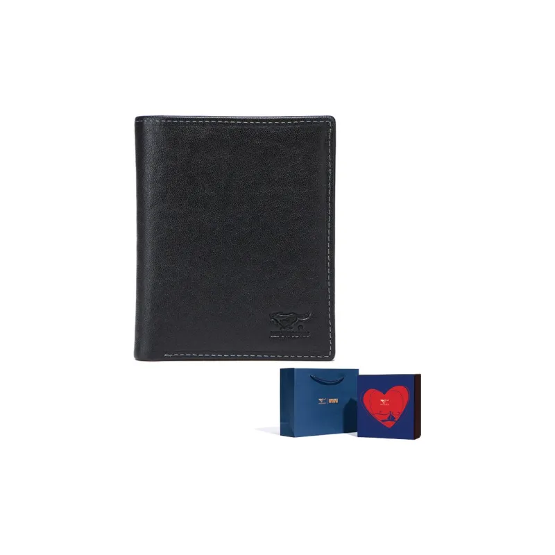 SEPTWOLVES Top Grain Cow Leather Wallet Regular Men's Black-13