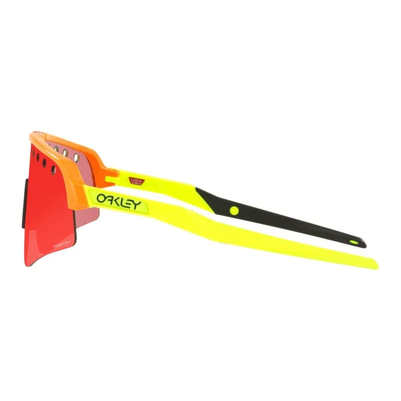 Oakley Plastic Irregular Shape Sunglasses Men's Orange-4