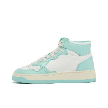 AUTRY Medalist Mid Leather Sneakers Two Toned 'White Light Teal' Women's
