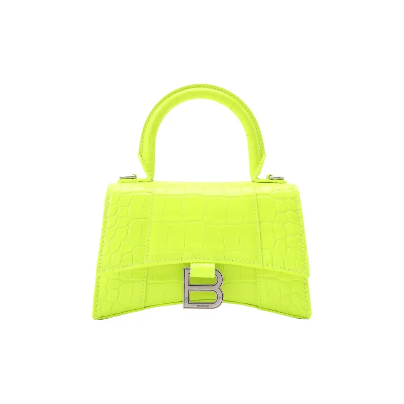 Balenciaga Hourglass Natural Leather Hourglass Bag Shoulder Bag Crossbody Bag Handbag Extra Small Women's Light Green-0