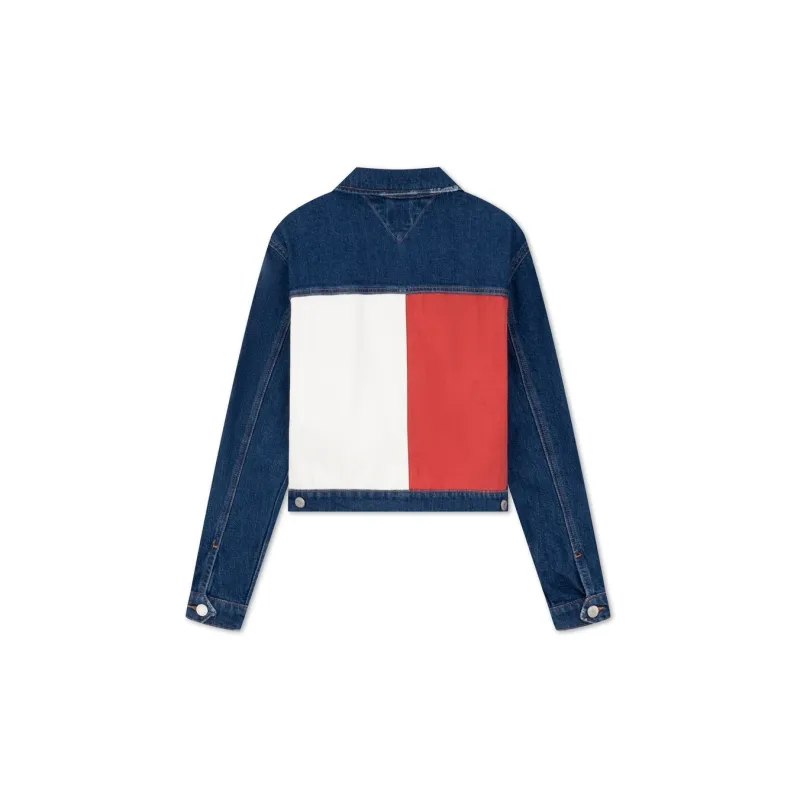Tommy Hilfiger Denim Jacket Women's Dark Denim Blue-1