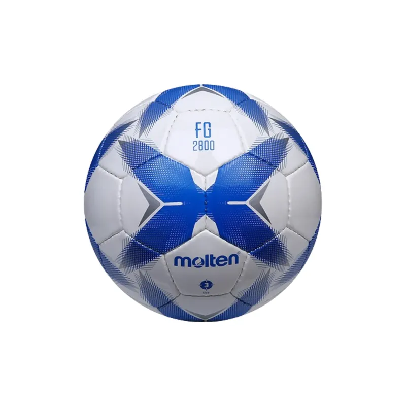 Molten Size 3 Soccer PU Hand-Stitched Soccer Ball Kids' Silver Blue-0