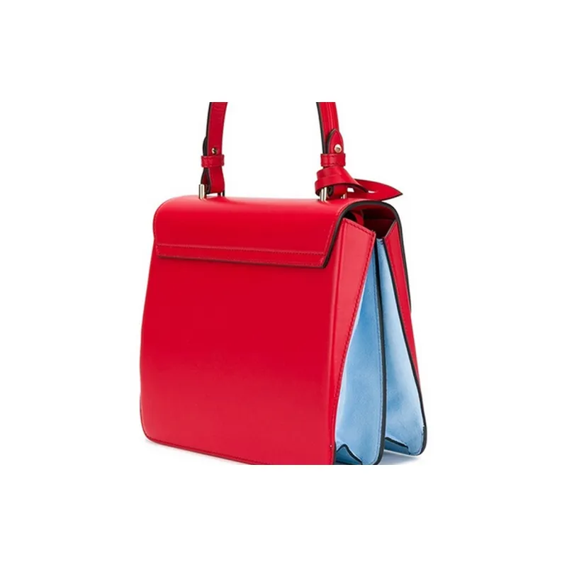 FANSIZHE VERSACE Cow Leather Shoulder Bag, Handbag Regular Women's Red-2