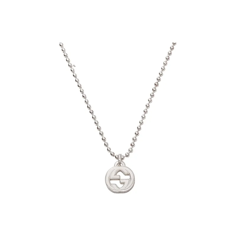 GUCCI Interlocking G Necklace In Silver-2