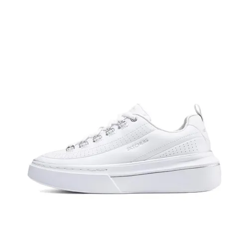 Skechers Anti-Slip Wear-Resistant Low-Top Skateboard Shoes Women's White