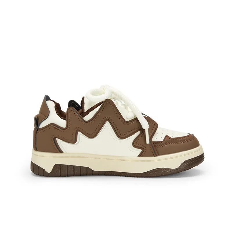 KARLIE KELLER Low Top Skateboard Shoes Women's Beige Brown-1