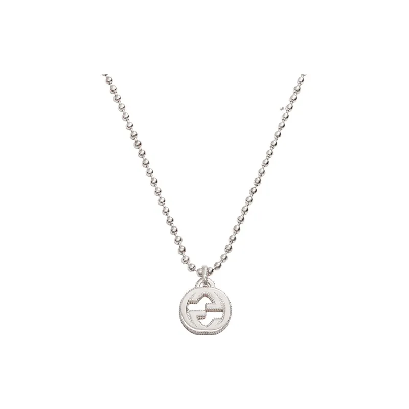 GUCCI Interlocking G Necklace In Silver-1