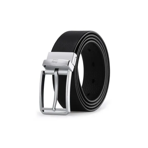 JEEP SPIRIT High-End Business Formal Luxury Brand Leather Belts Men's Width: 3.5cm