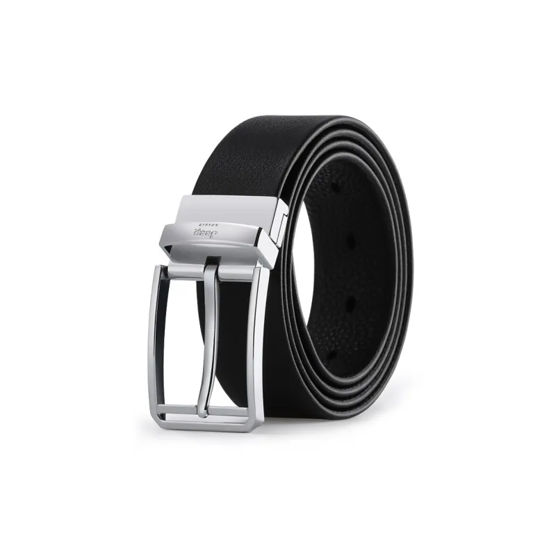 JEEP SPIRIT High End Business Formal Luxury Brand Leather Belts Men's Width  3.5cm-0