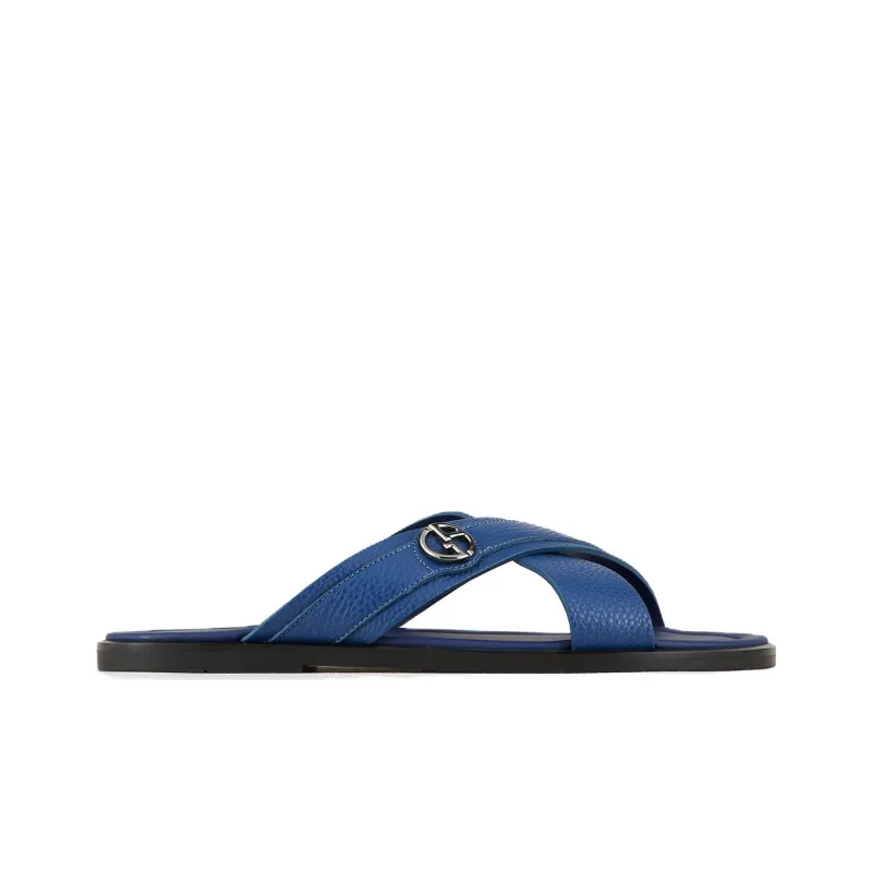 AMANI Slide Slippers Men's Blue Black-1
