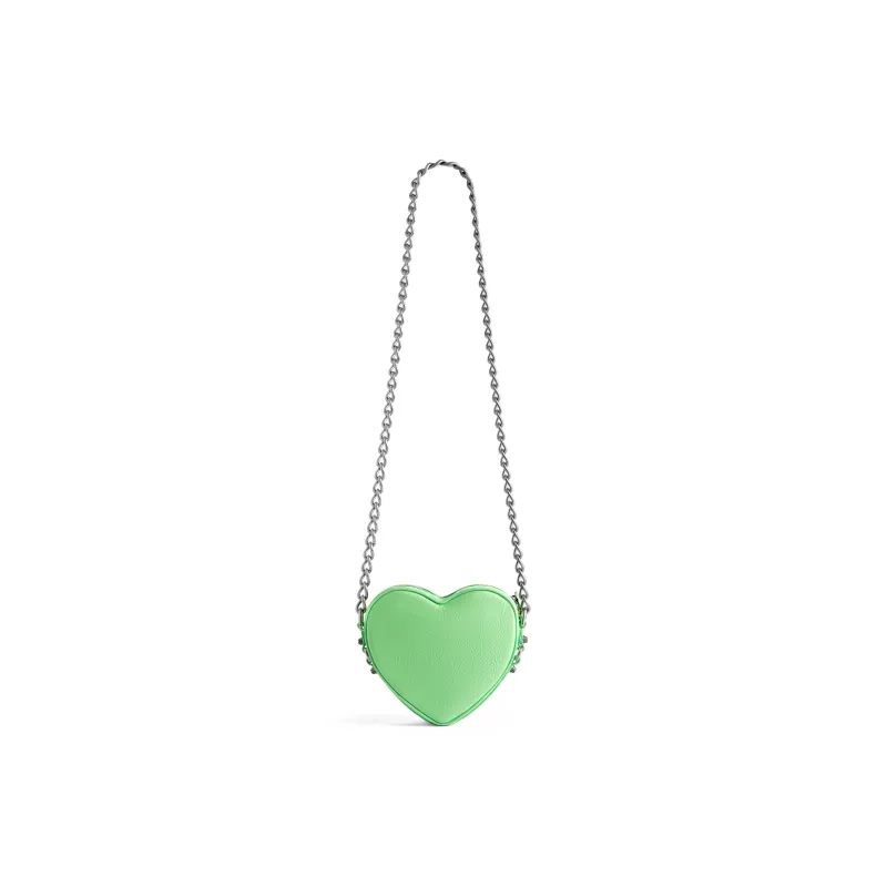 Balenciaga Le Cagole Lambskin Biker Bag Heart-Shaped Bag Crossbody Bag Shoulder Bag Mini Women's Green-3