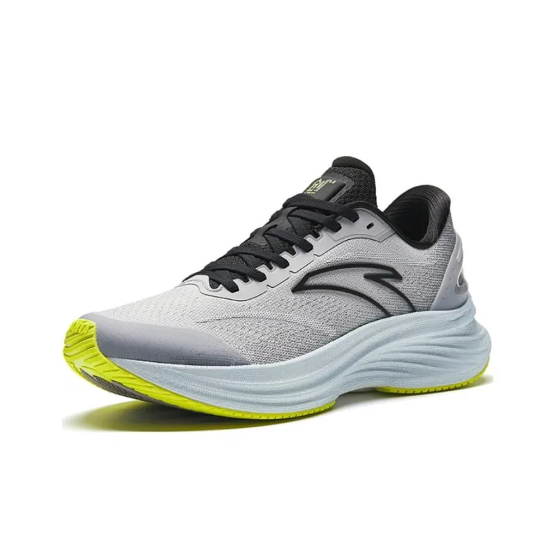 Anta Changan CS5 Generation Cushioning, Wear Resistant Low Top Running Shoes Men's Gray Yellow-1
