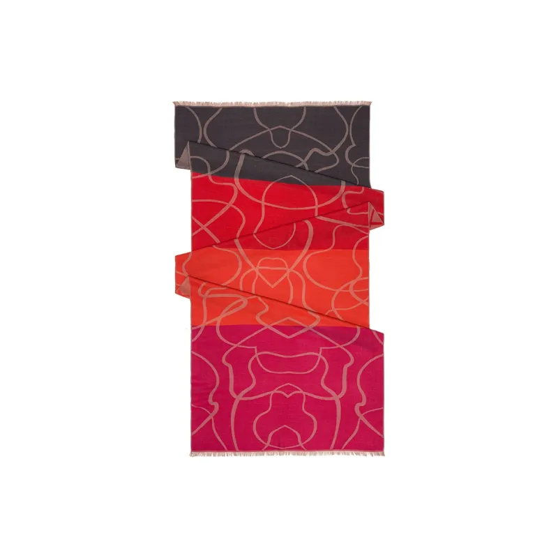 MARJAKURKI Red Scarf Atmosphere Influential Greeting Card With Noble Fortune Unisex-1