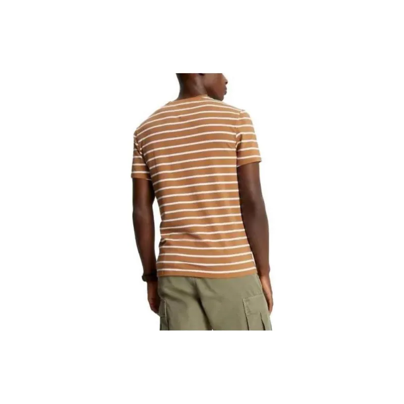 Tommy Hilfiger Slim Fit Stripe Stretch T-Shirt Men's Yellow-1