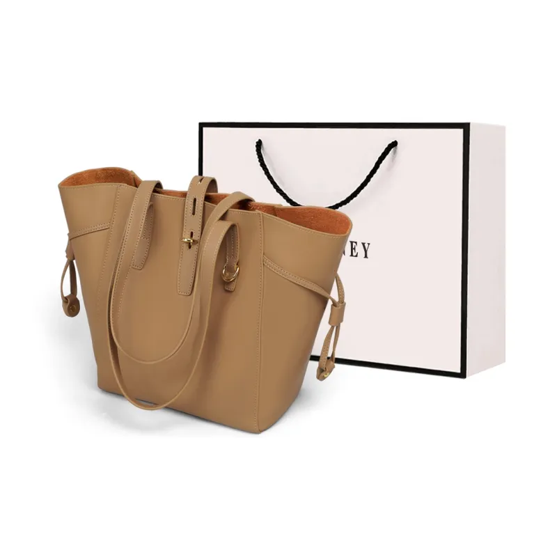 VINEY Cow Leather Handbag Shoulder Bag Tote Shopping Bag Large Size Women's Multicolor-0