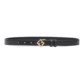FENDI Letter Logo Women's Black Width: 2CM