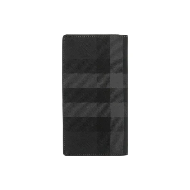 Burberry TPU Thermoplastic Polyurethane Fiber Blended Cotton Wallet Men's Gray & Black-1