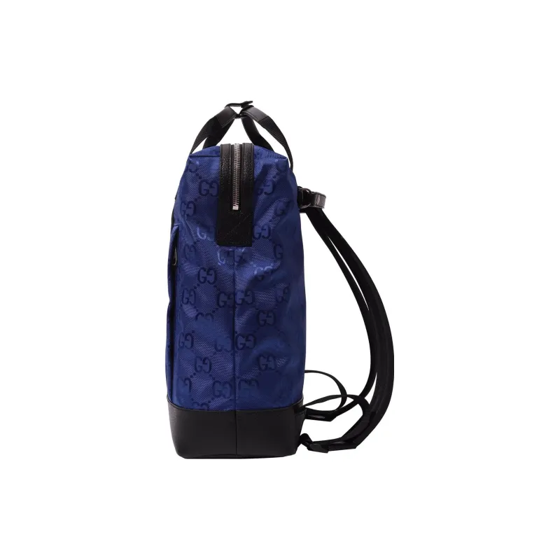GUCCI Leather Portable Backpack Men's Blue-1