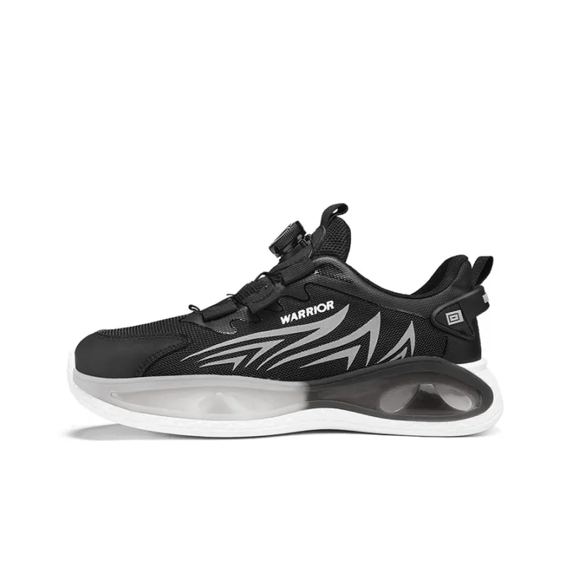 Warrior Abrasion Resistant Low Top Chunky Sneakers Men's Black Gray-0