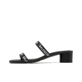 Balenciaga Round 40mm Sandals 'Black' Women's