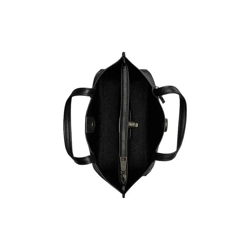 COACH Willow PVC With Textile Tote Bag Shopping Bag Handbags Medium Size Women's Black-3