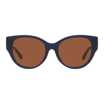 TORY BURCH Oval Sunglasses Women's Marine Blue