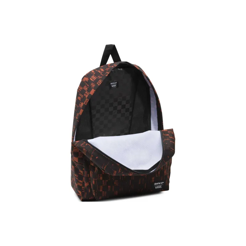 Vans Old Skool Polyester Backpack Regular Unisex Black & Red-2