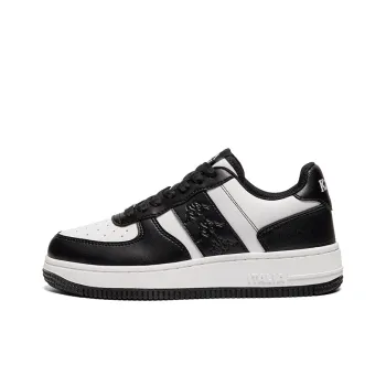 Kappa Anti Slip Wear Resistant Low Top Skateboard Shoes Unisex White Black