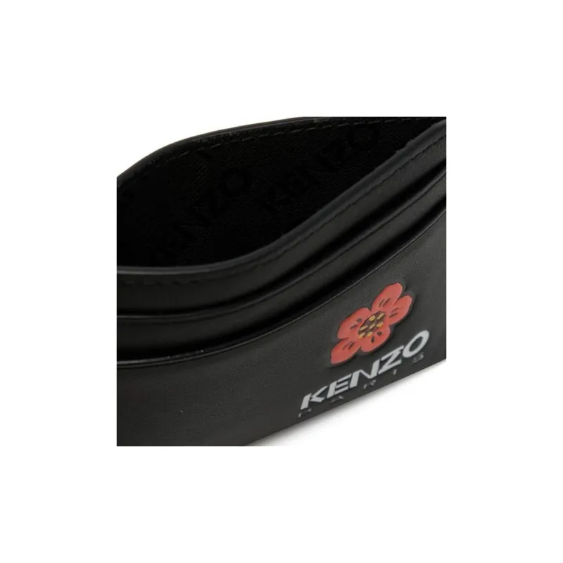 KENZO Calfskin Card Holder Card Holder Men's Black-2