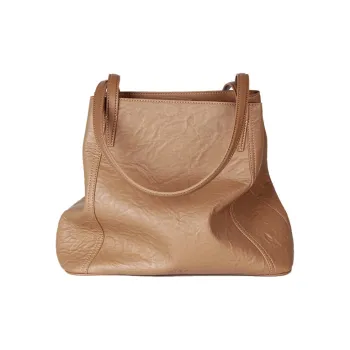 YOCAMU Cow Leather Tote Handbag, Shoulder Bag Women's Camel