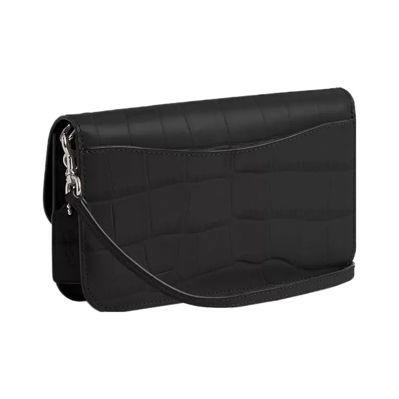 COACH Hayden Leather Shoulder Bag, Crossbody Bag Trumpets Women's Black-1