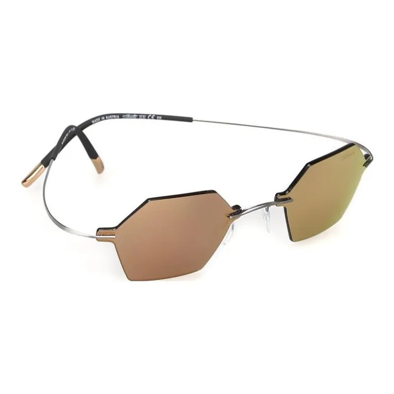 SILHOUETTE Metal Irregular Shape Sunglasses Women's Silver-2