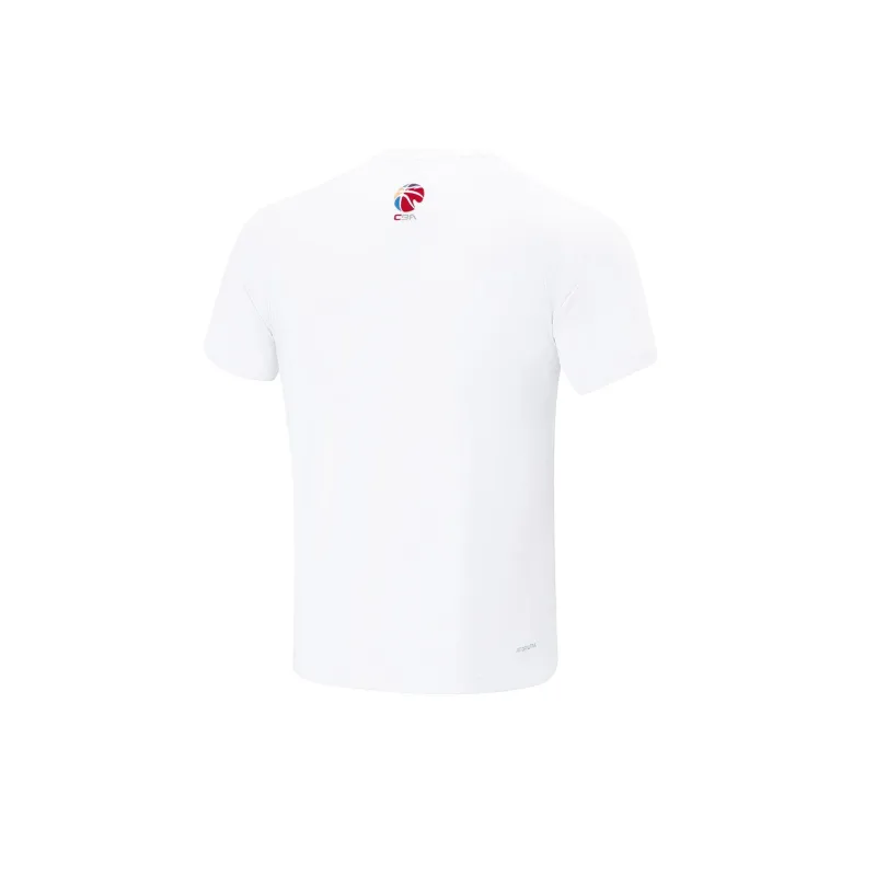 LiNing CBA Collection Professional Basketball Collection Basketball Jersey Men's Standard White-1