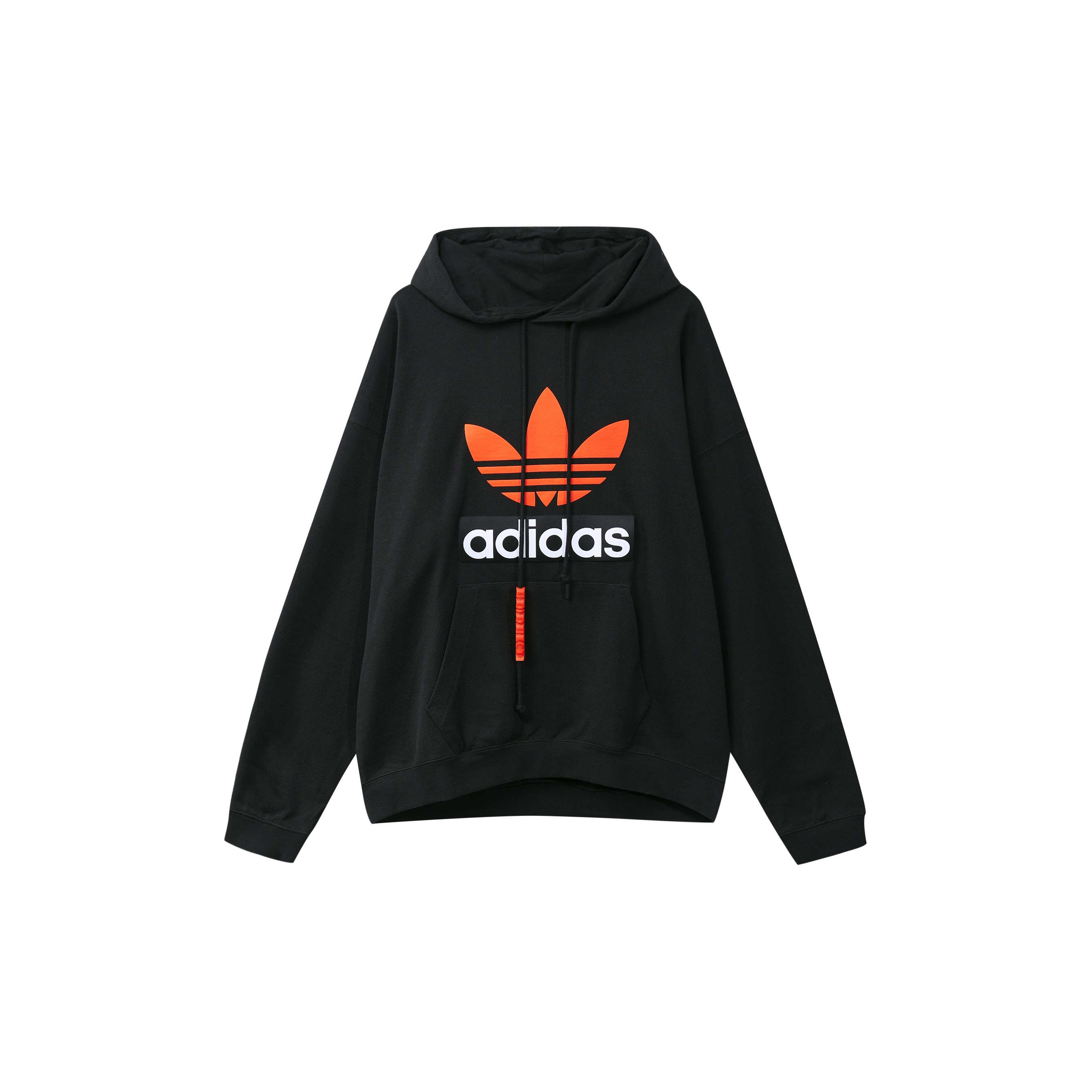 Adidas originals oversized trefoil logo hoodie in orange online