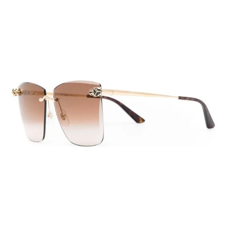Cartier Logo-detail Square Frame Sunglasses-1